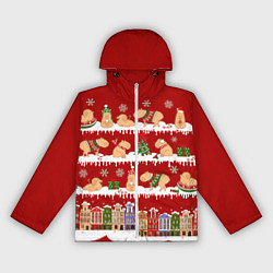 Ветровка с капюшоном женская Капибара на отдыхе в городе, цвет: 3D-белый