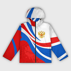 Ветровка с капюшоном женская Россия - спортивная униформа, цвет: 3D-черный