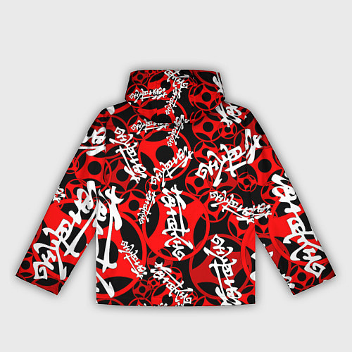 Женская ветровка Карате киокушинкай лого паттерн / 3D-Черный – фото 2