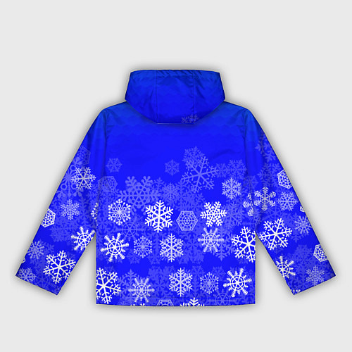 Женская ветровка Снежинки на синем / 3D-Черный – фото 2
