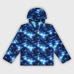 Ветровка с капюшоном женская Cosmic neon boom, цвет: 3D-черный