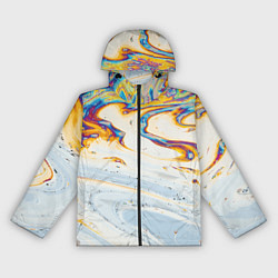 Ветровка с капюшоном женская Магия масляного отражения, цвет: 3D-черный