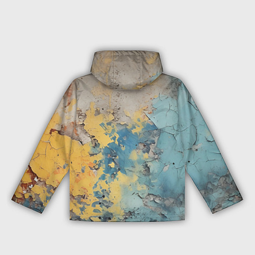 Женская ветровка Гранжевая стена с краской / 3D-Черный – фото 2