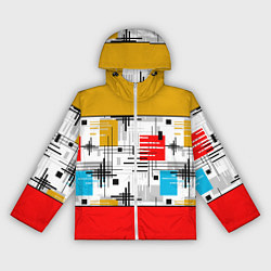 Женская ветровка Узор красного горчичного цвета