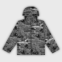 Ветровка с капюшоном женская Экзотические рыбы и кораллы, цвет: 3D-черный