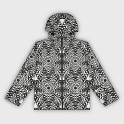 Ветровка с капюшоном женская Черные линии, цвет: 3D-черный