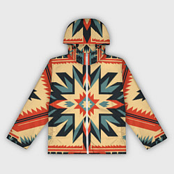 Ветровка с капюшоном женская Орнамент в стиле американских индейцев, цвет: 3D-белый