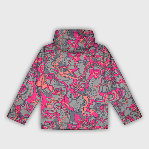 Женская ветровка Розовый серый сон / 3D-Черный – фото 2
