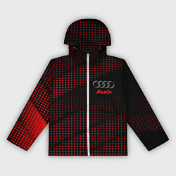 Ветровка с капюшоном женская Audi sportdot, цвет: 3D-белый