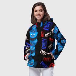 Ветровка с капюшоном женская Poppy Playtime games, цвет: 3D-черный — фото 2