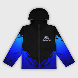 Ветровка с капюшоном женская Subaru geomery, цвет: 3D-черный