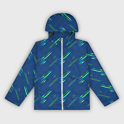 Женская ветровка Синие и чёрные линии