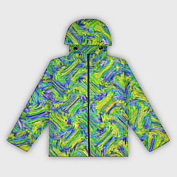 Женская ветровка Абстрактная зеленая вязка