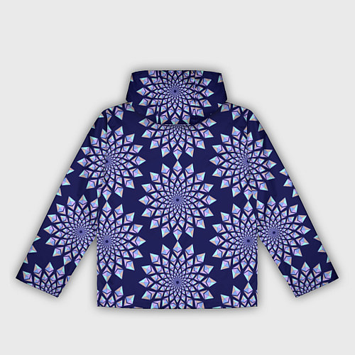 Женская ветровка Криптовалюта Эфириум паттерн по кругу на синем / 3D-Черный – фото 2