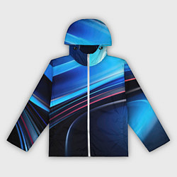 Женская ветровка Синяя и черная абстракция геометрическая