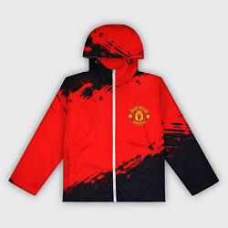 Ветровка с капюшоном женская Manchester United colors sport, цвет: 3D-белый