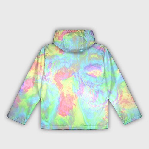 Женская ветровка Абстракция смесь красок / 3D-Черный – фото 2