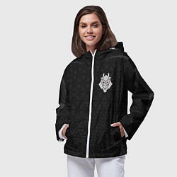 Ветровка с капюшоном женская G2 triangle uniform, цвет: 3D-белый — фото 2