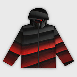 Ветровка с капюшоном женская Черно-красный объемный градиент, цвет: 3D-черный