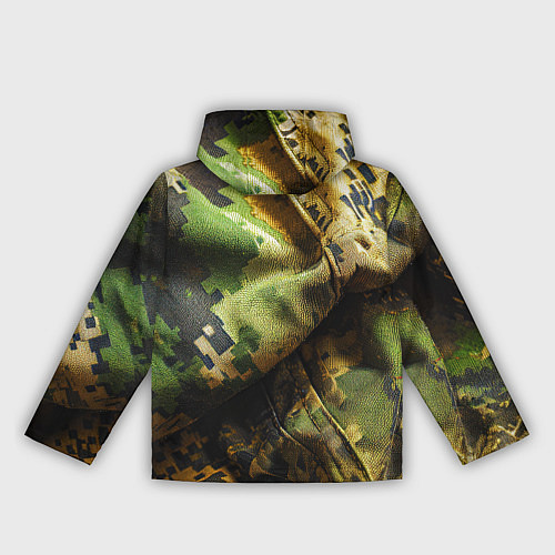 Женская ветровка Реалистичный камуфляж на ткани / 3D-Черный – фото 2