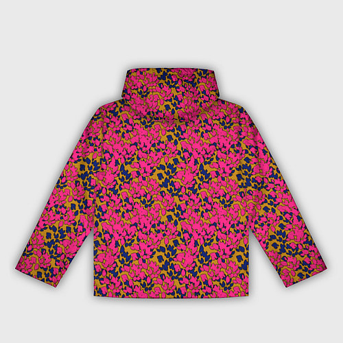 Женская ветровка Взаимосвязанные листочки, розового жёлтого и синег / 3D-Черный – фото 2