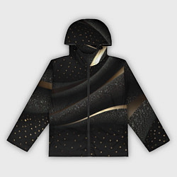 Ветровка с капюшоном женская Черный бархат и золото, цвет: 3D-черный