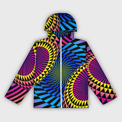 Ветровка с капюшоном женская Абстрактный узор, цвет: 3D-белый