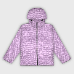 Ветровка с капюшоном женская Нежный розовый мозаика, цвет: 3D-черный