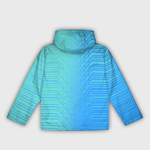 Женская ветровка Голубые градиентные линии / 3D-Черный – фото 2