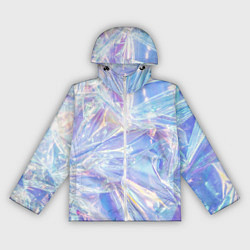 Женская ветровка Эффект голографии с пластиковой лентой