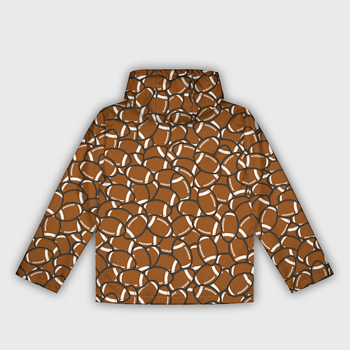 Женская ветровка Мячи регби и американского футбола / 3D-Черный – фото 2