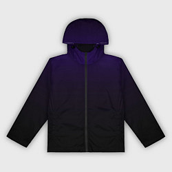 Ветровка с капюшоном женская Фиолетово-чёрный тёмный градиент, цвет: 3D-черный