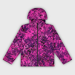 Ветровка с капюшоном женская Абстрактная текстура тёмно-розовый, цвет: 3D-черный