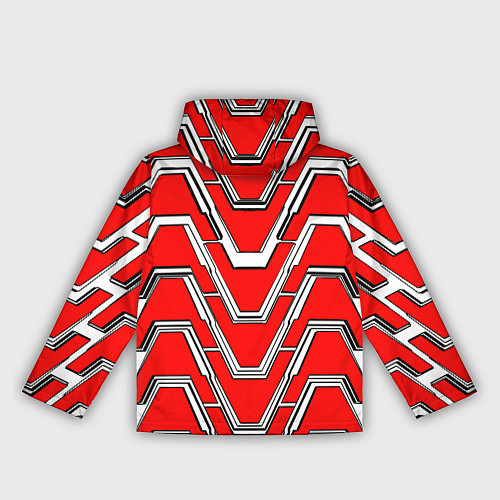 Женская ветровка Техно броня красно-белая / 3D-Черный – фото 2