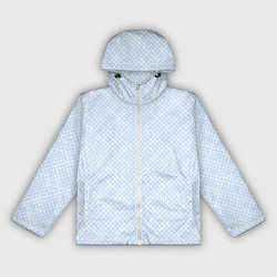 Ветровка с капюшоном женская Паттерн бело-голубой, цвет: 3D-белый