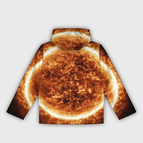 Женская ветровка Пылающее солнце крупным планом / 3D-Черный – фото 2