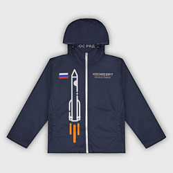Ветровка с капюшоном женская Космопорт базовый 01, цвет: 3D-белый
