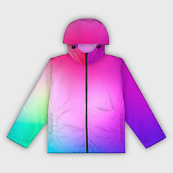 Ветровка с капюшоном женская Colorful gradient, цвет: 3D-черный
