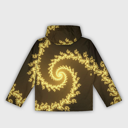 Женская ветровка Желтая спираль фракталов / 3D-Черный – фото 2
