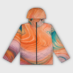 Ветровка с капюшоном женская Мраморный паттерн, цвет: 3D-черный