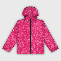 Ветровка с капюшоном женская Яркий розовый абстракция, цвет: 3D-черный