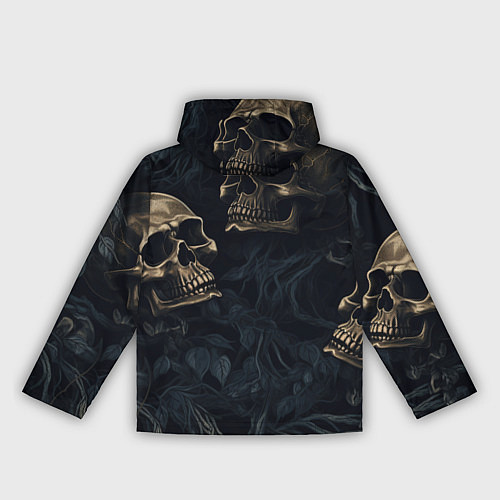 Женская ветровка Черепа в листьях / 3D-Черный – фото 2
