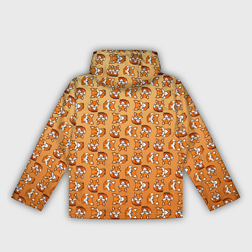 Женская ветровка Паттерн из милых лисят / 3D-Черный – фото 2