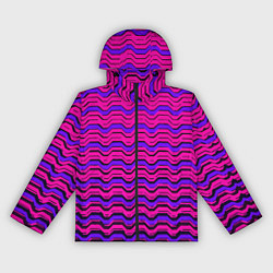 Женская ветровка Розовые линии и чёрные полосы