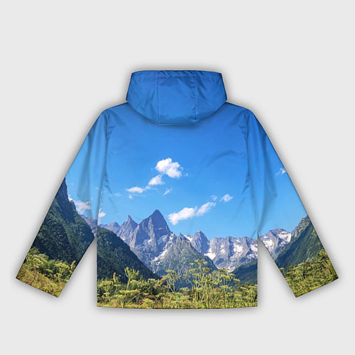 Женская ветровка Горы России с флагом России / 3D-Черный – фото 2