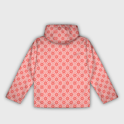 Женская ветровка Светлый красно-розовый паттерн цветочный / 3D-Черный – фото 2