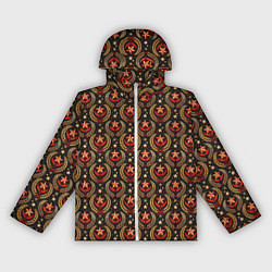 Женская ветровка Паттерн СССР черный фон