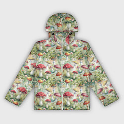 Женская ветровка Дикие грибы лесные мухоморы