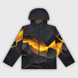 Женская ветровка Разлом черных плит и оранжевая лава