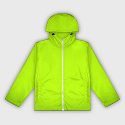 Ветровка с капюшоном женская Яркий салатовый с лёгким затемнением, цвет: 3D-белый
